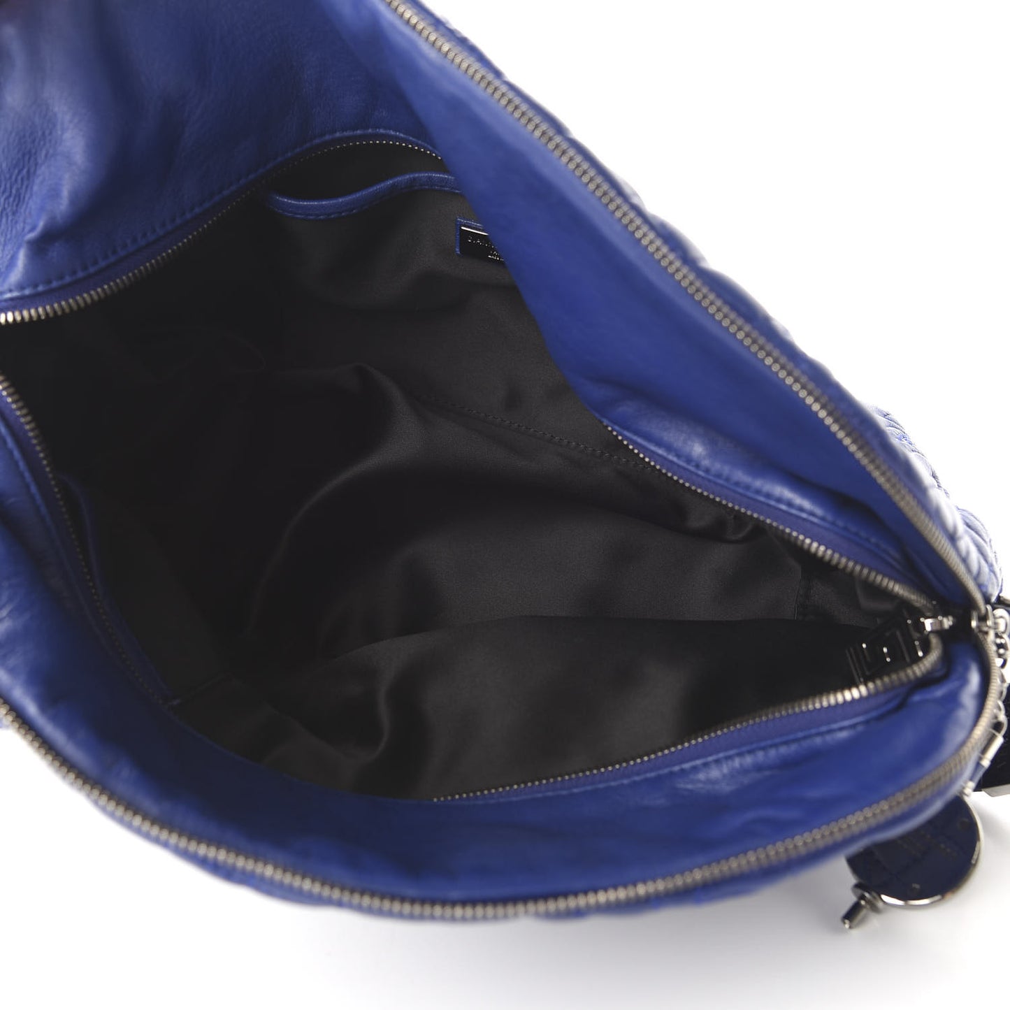 Nappa Barocco Quilted Shoulder Bag Blue