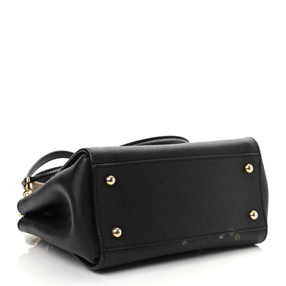 Burberry Soft Grain Calfskin Small Buckle Tote Black 4 of 13
