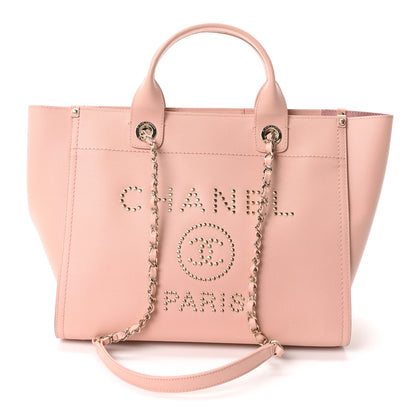 Chanel Caviar Small Studded Deauville Tote Light Pink 1 of 11