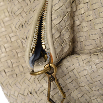 Bottega Veneta Nappa Linen Intrecciato Maxi Convertible Tote Mink 10 of 11