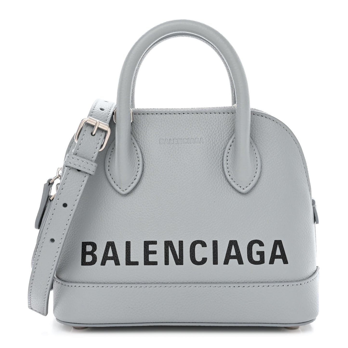 Grained Calfskin XXS Ville Top Handle Bag Bleu Acier