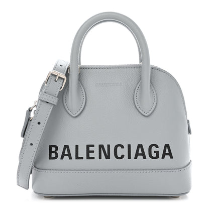 Balenciaga Grained Calfskin XXS Ville Top Handle Bag Bleu Acier 1 of 11