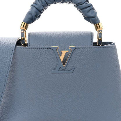 Louis Vuitton Taurillon Scrunchie Capucines BB Blue 7 of 10