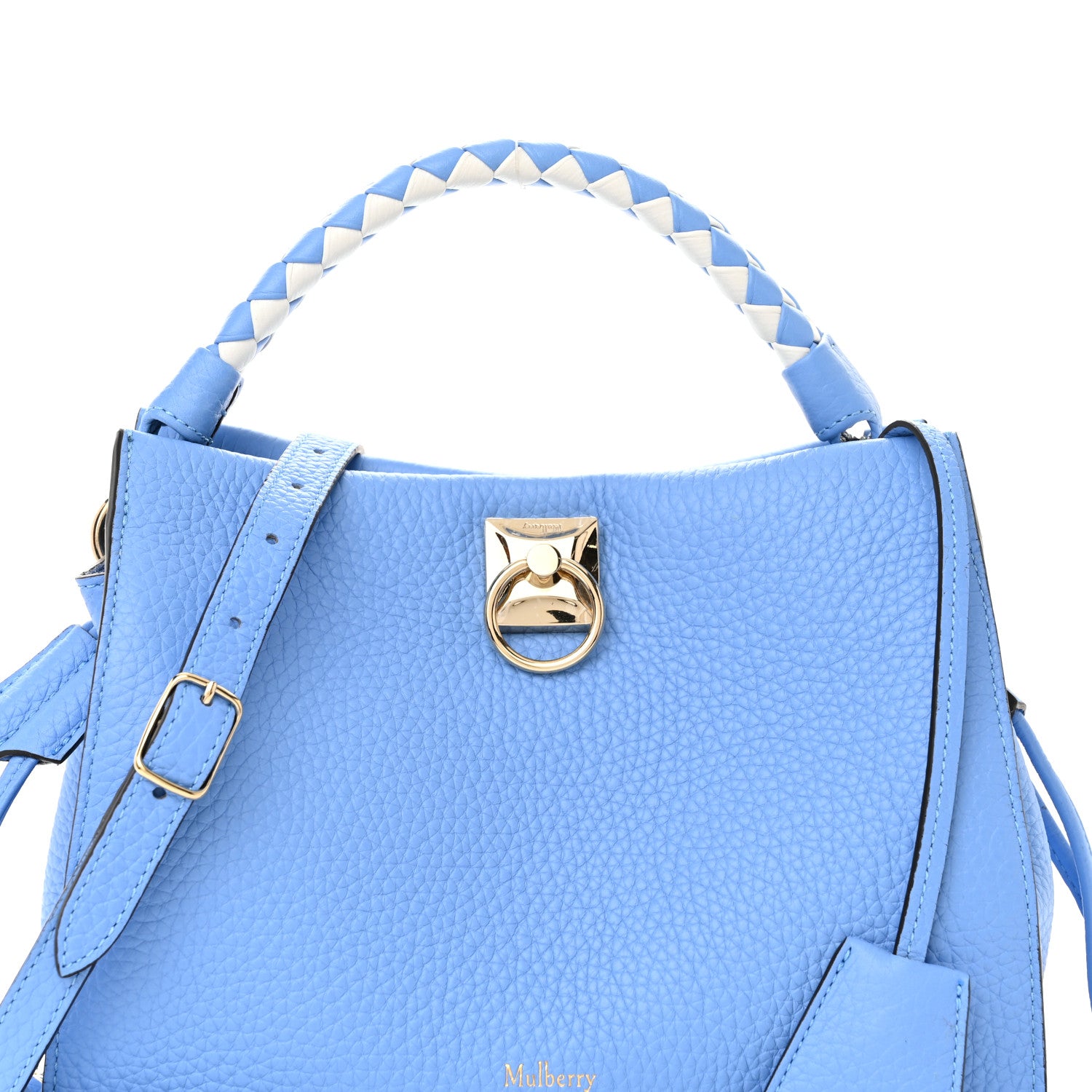 Mulberry Heavy Grain Small Iris Tote Cornflower Blue 7 of 10