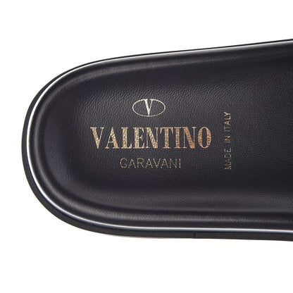 Valentino Garavani Mink Fur Rockstud Slide Sandals 40 Black 6 of 9