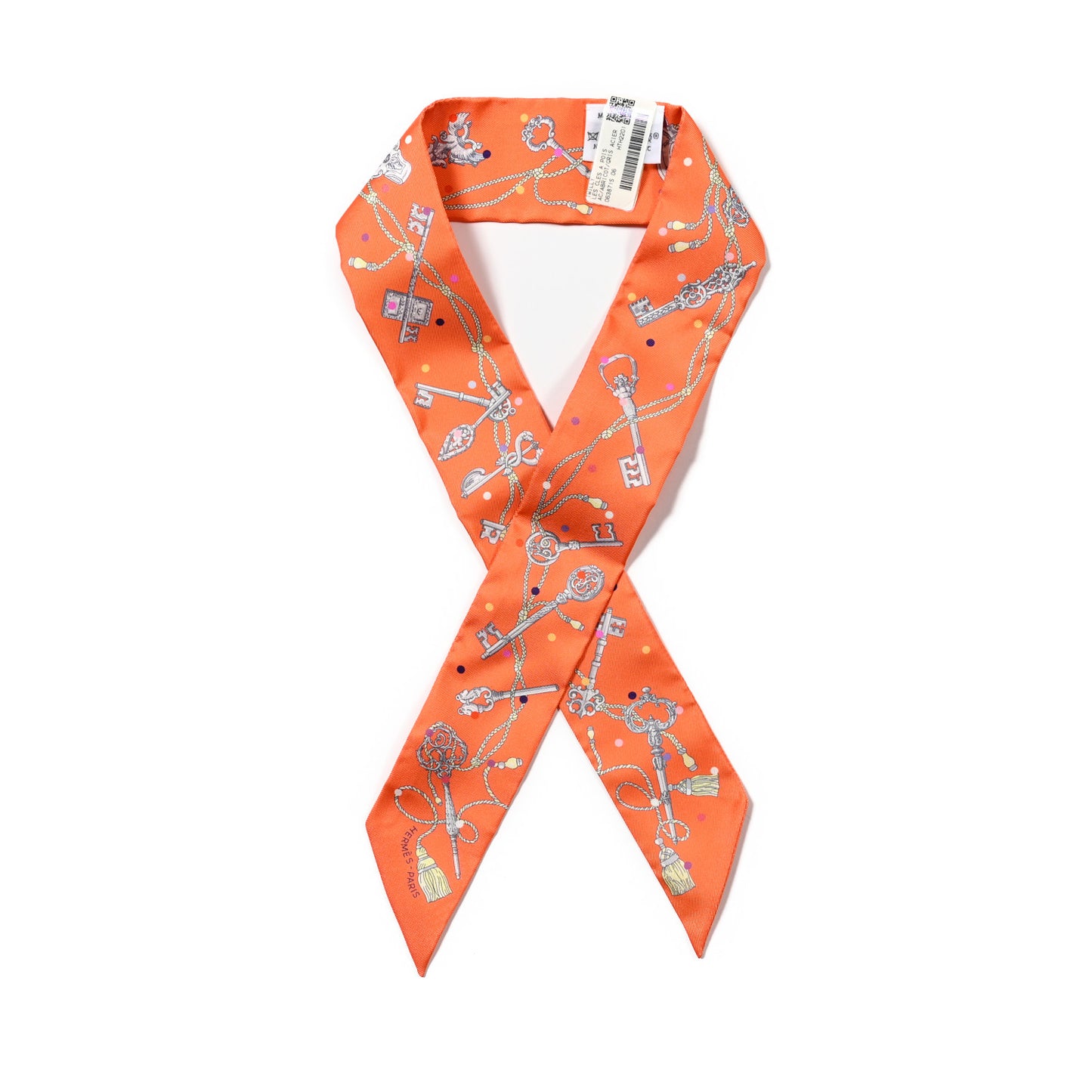 Silk Les Cles A Pois Twilly Abricot Gris Acier