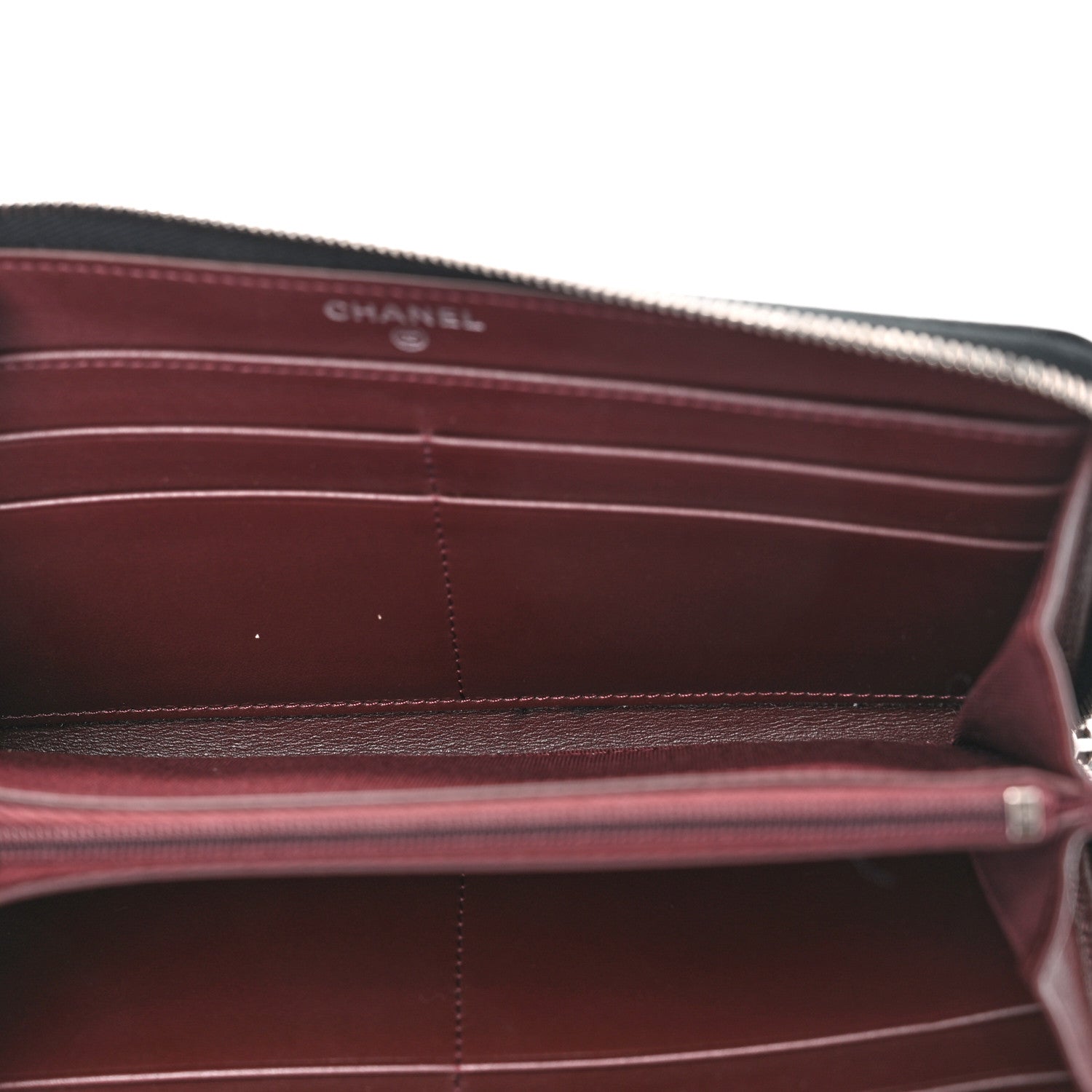 Chanel Caviar Quilted Large Gusset Zip Around Wallet Black 5 of 9