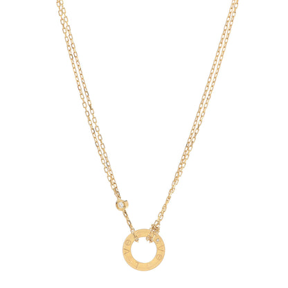 Cartier 18K Yellow Gold 2 Diamond LOVE Necklace 1 of 5