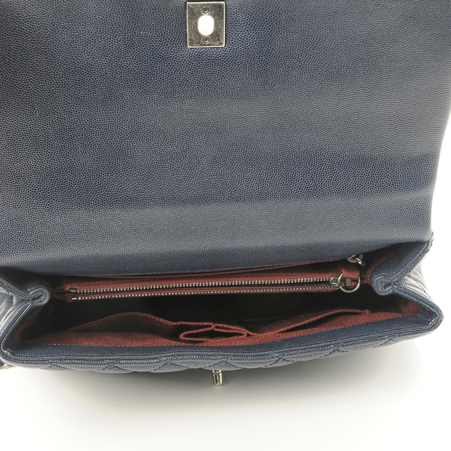 Chanel Caviar Quilted Small Coco Handle Flap Navy 5 of 10
