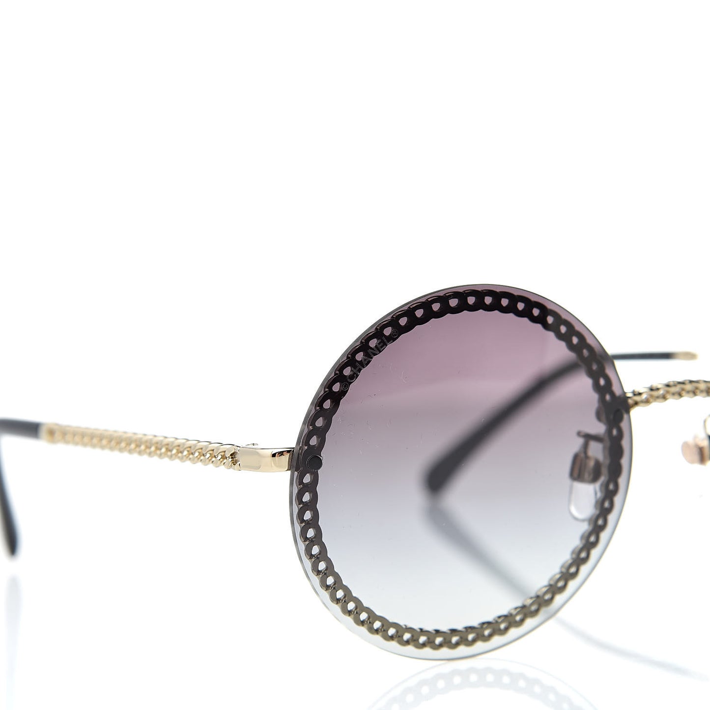 Round Chain Sunglasses 4245 Gold