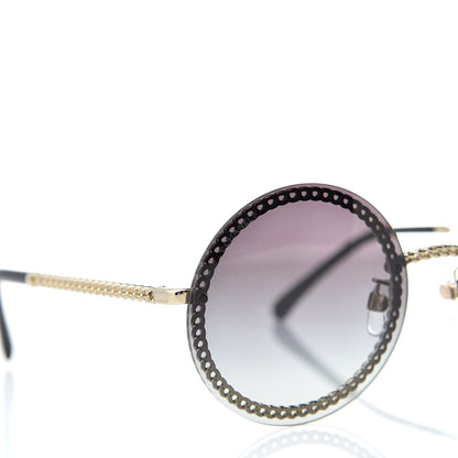 Chanel Round Chain Sunglasses 4245 Gold 9 of 9