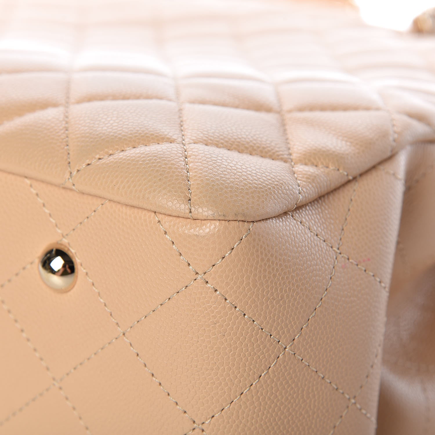 Chanel Caviar Quilted Large Classic Shopping Tote Light Beige 11 of 13