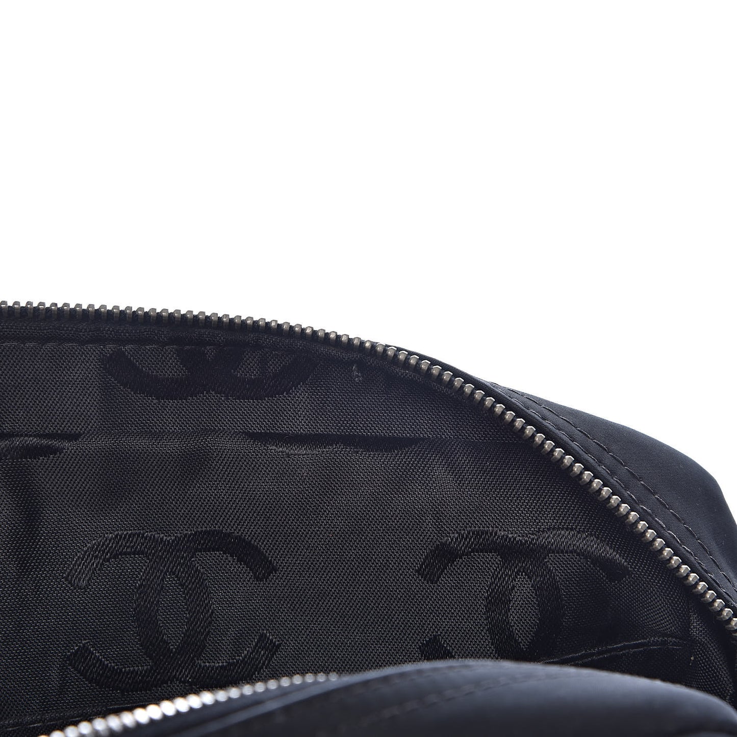 Nylon Square Quilted Flap Black