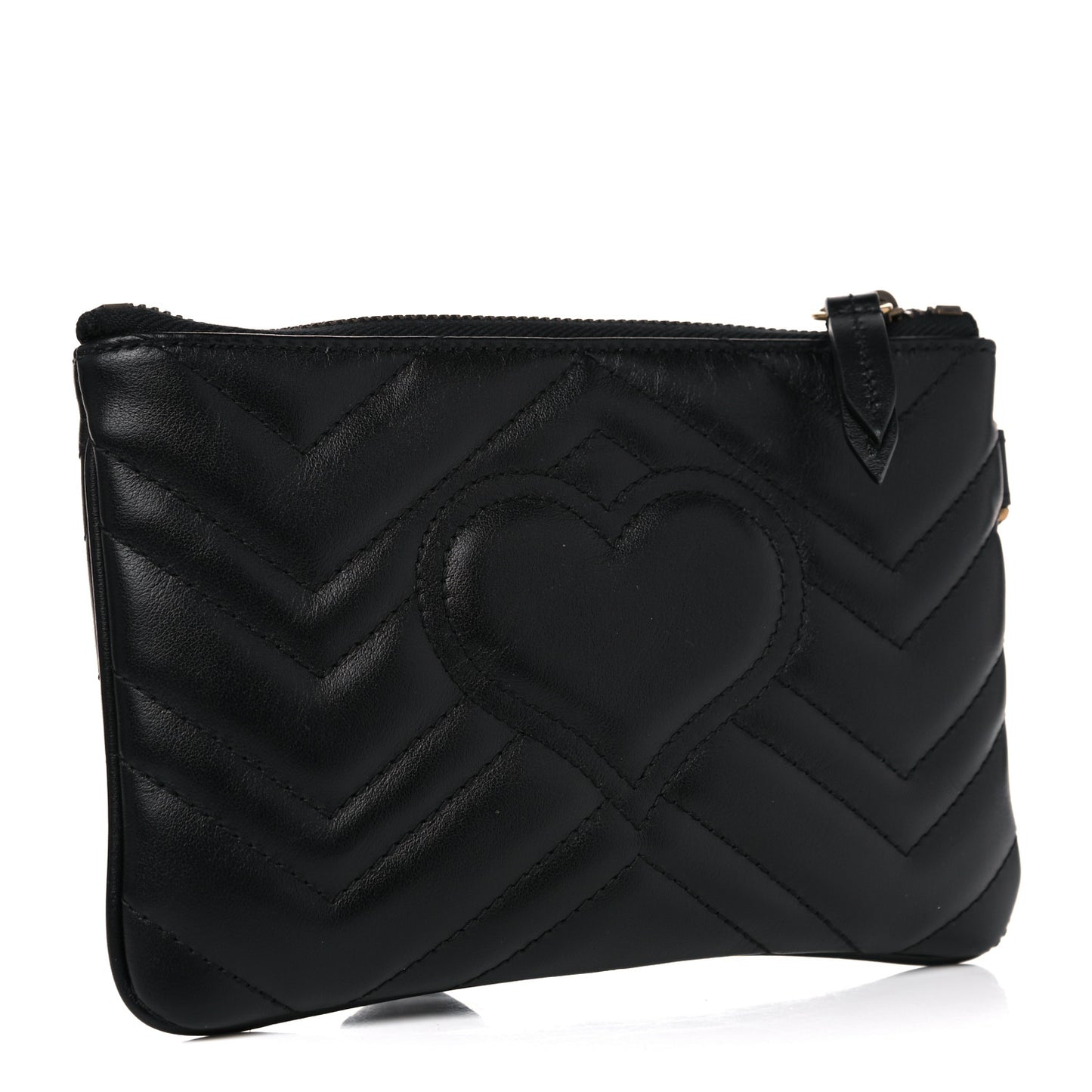 Calfskin Matelasse GG Marmont Wrist Wallet Black