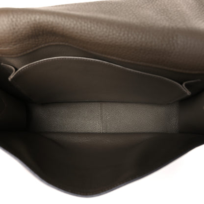 Hermes Taurillon Clemence Steve Messenger 28 Taupe 5 of 9