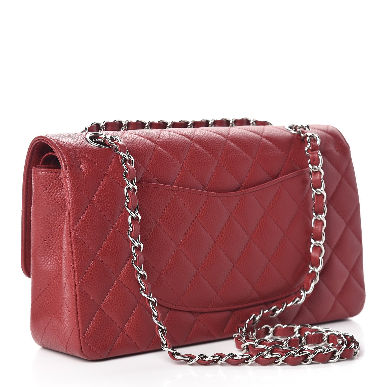 Chanel Caviar Quilted Medium Double Flap Red 3 of 19