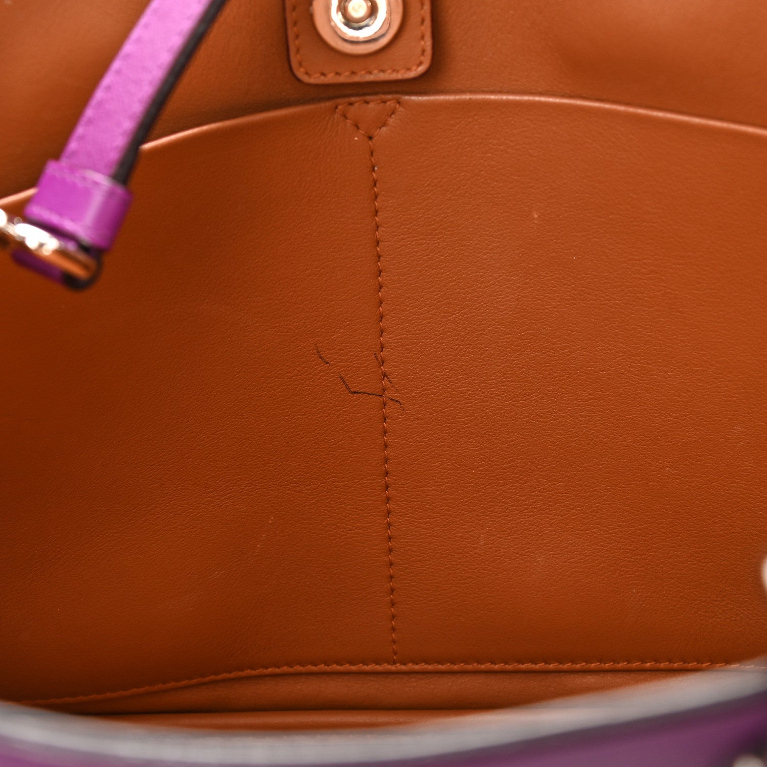 Christian Dior Smooth Calfskin Medium Diorissimo Bag Purple 9 of 10