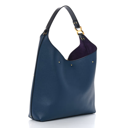 Chloe Grained Calfskin Marcie Hobo Tote Navy 3 of 9