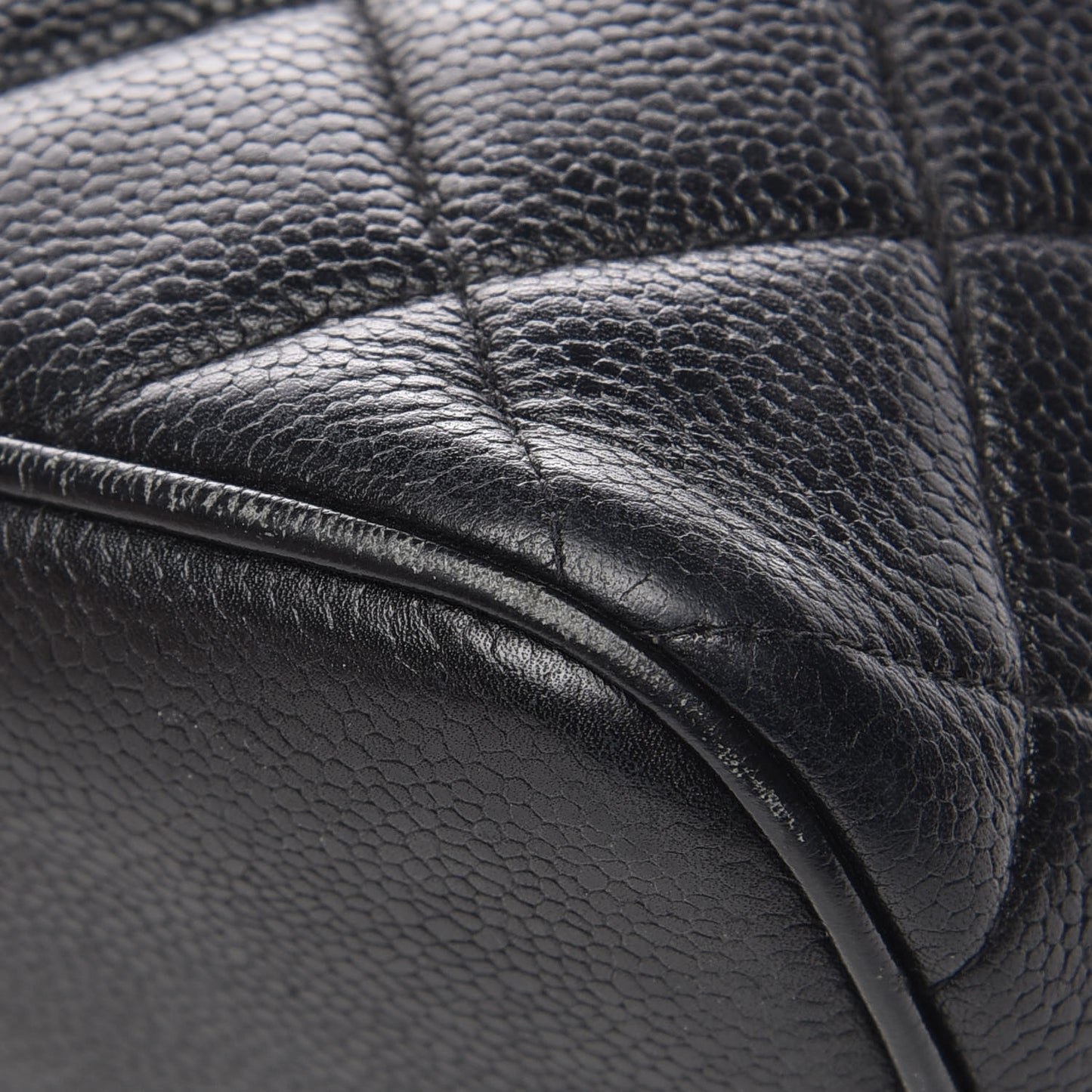 Caviar Quilted Medallion Tote Black