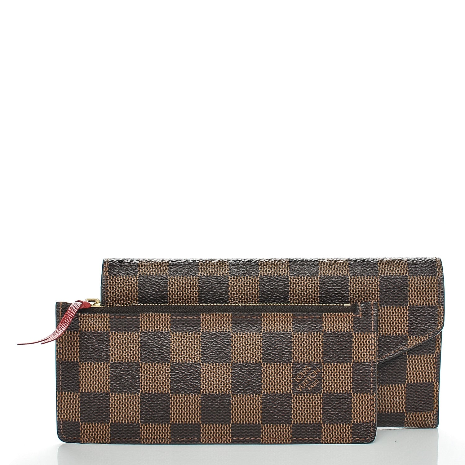 Louis Vuitton Damier Ebene Josephine Wallet Red 3 of 7