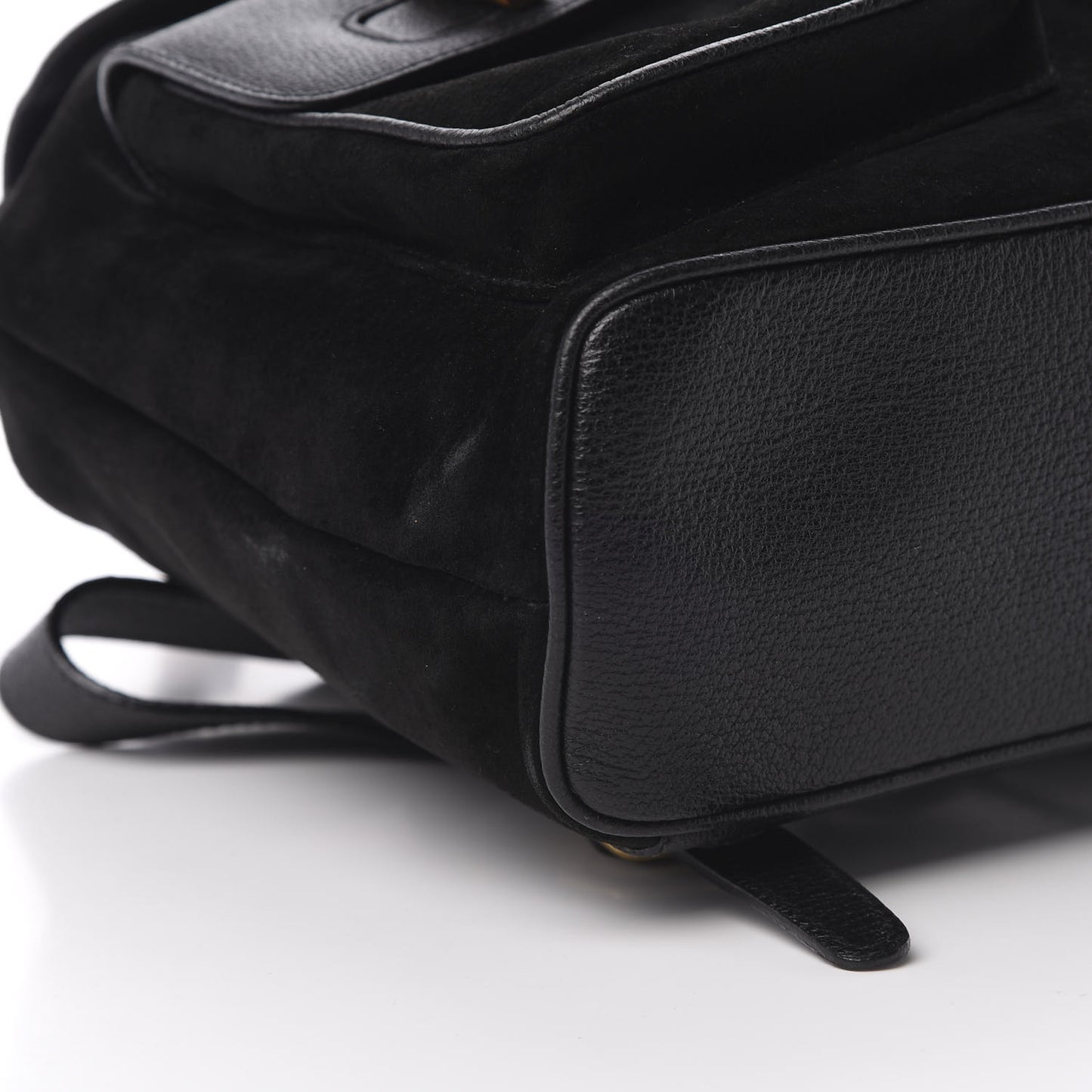 Suede Bamboo Backpack Black