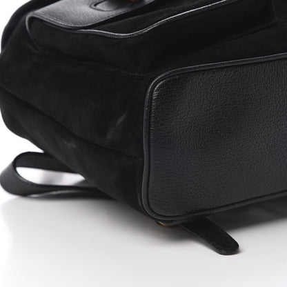 Gucci Suede Bamboo Backpack Black 8 of 14