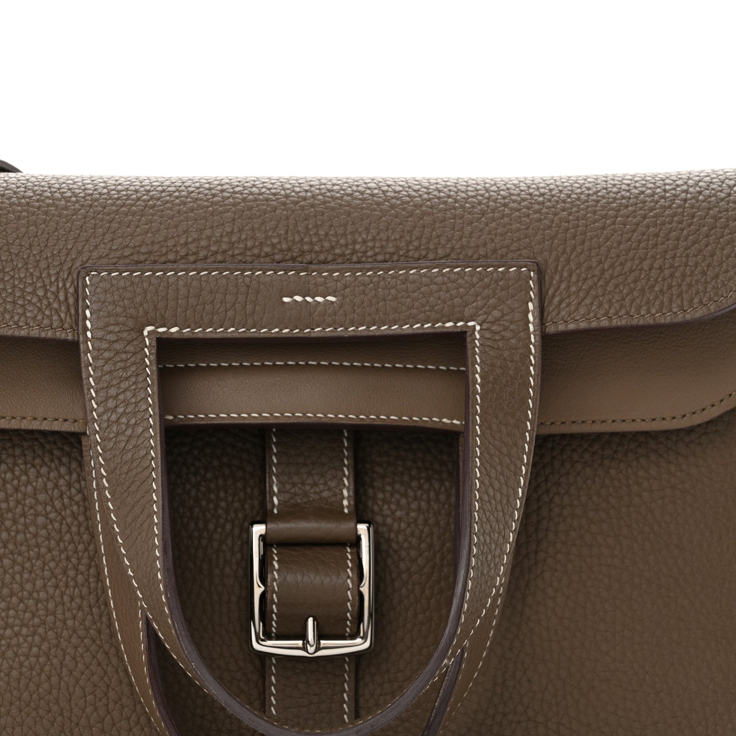 Hermes Taurillon Clemence Halzan 31 GM Etoupe 8 of 11