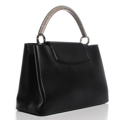 Louis Vuitton Taurillon Ayers Capucines MM Black 3 of 7