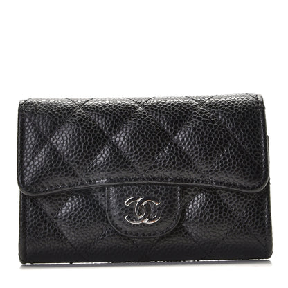 Chanel Caviar Quilted Flap Card Holder Black 1 of 12