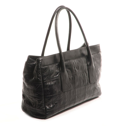 Chanel Lambskin Square Stitched Lax Large Tote Black 3 of 7