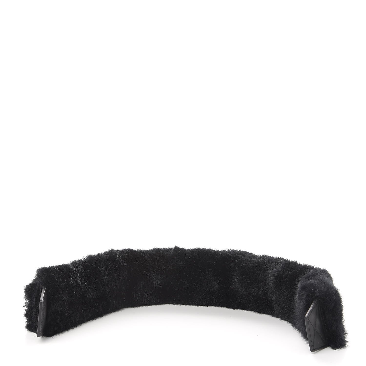 Givenchy Faux Fur Logo Bag Strap Black 2 of 6