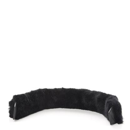 Givenchy Faux Fur Logo Bag Strap Black 2 of 6