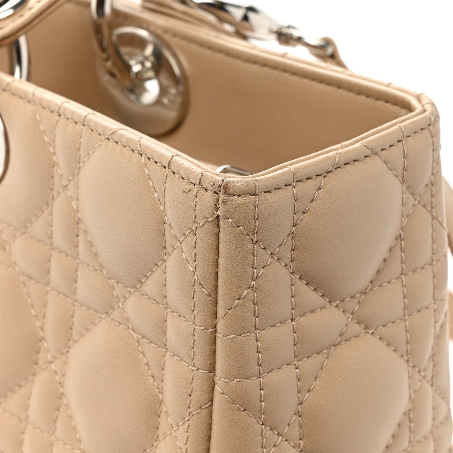 Lambskin Cannage Large Lady Dior Beige