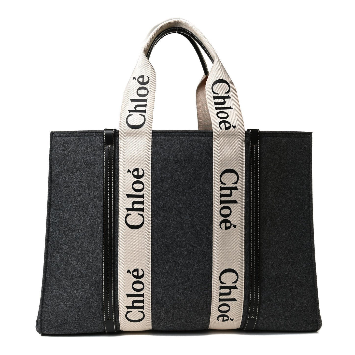Felt Large Woody Ribbon Tote Cashmere Grey