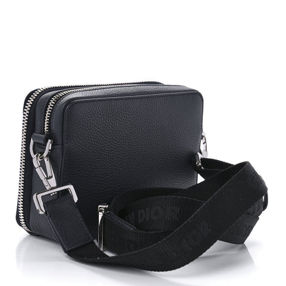 Christian Dior Grained Calfskin Pouch Navy Blue 3 of 9