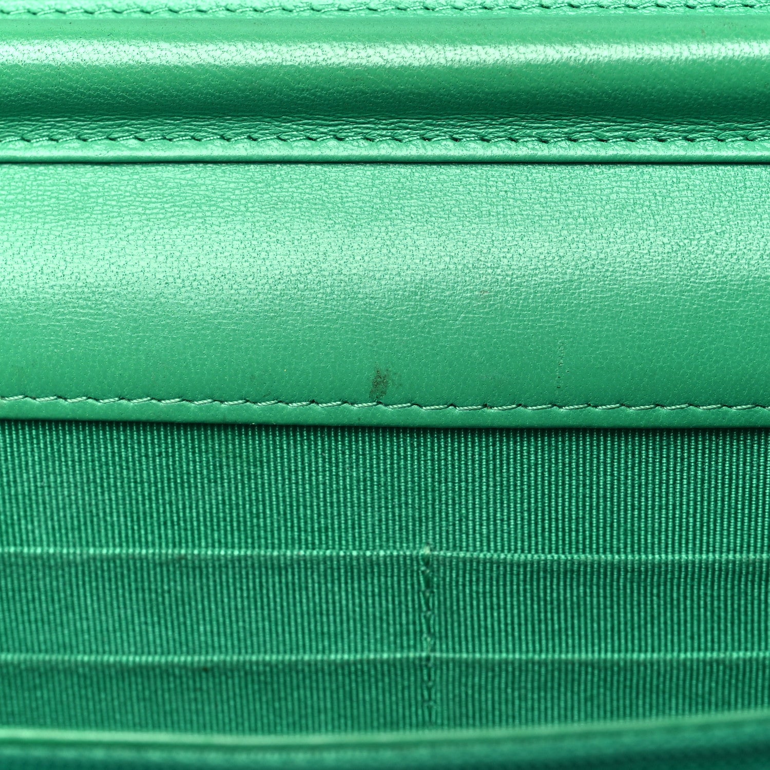 Chanel Lambskin Quilted Wallet On Chain WOC Green 17 of 19