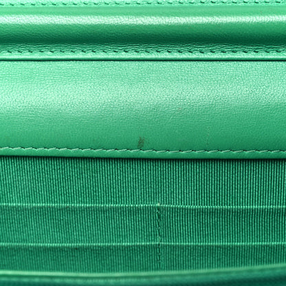Chanel Lambskin Quilted Wallet On Chain WOC Green 17 of 19