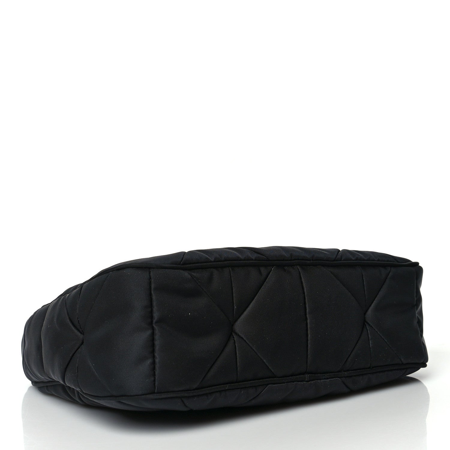 Prada Re-Nylon Triangle Padded Patchwork Shoulder Bag Black 4 of 10