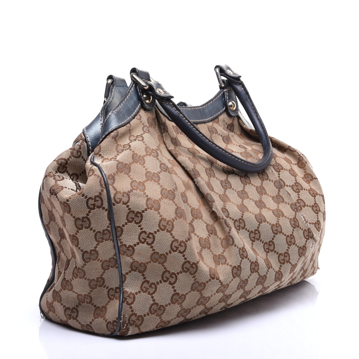 Metallic Monogram Medium Sukey Tote Blue