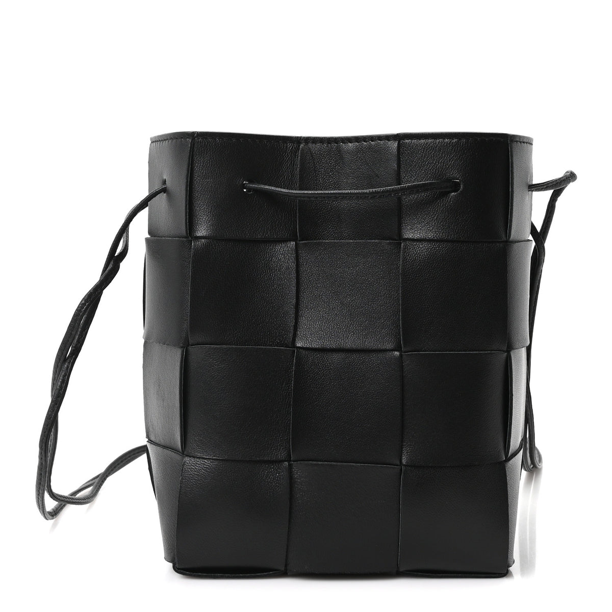 Nappa Maxi Intrecciato Cassette Bucket Bag Black