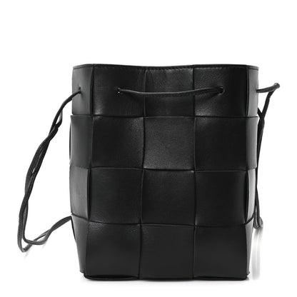 Bottega Veneta Nappa Maxi Intrecciato Cassette Bucket Bag Black 1 of 9