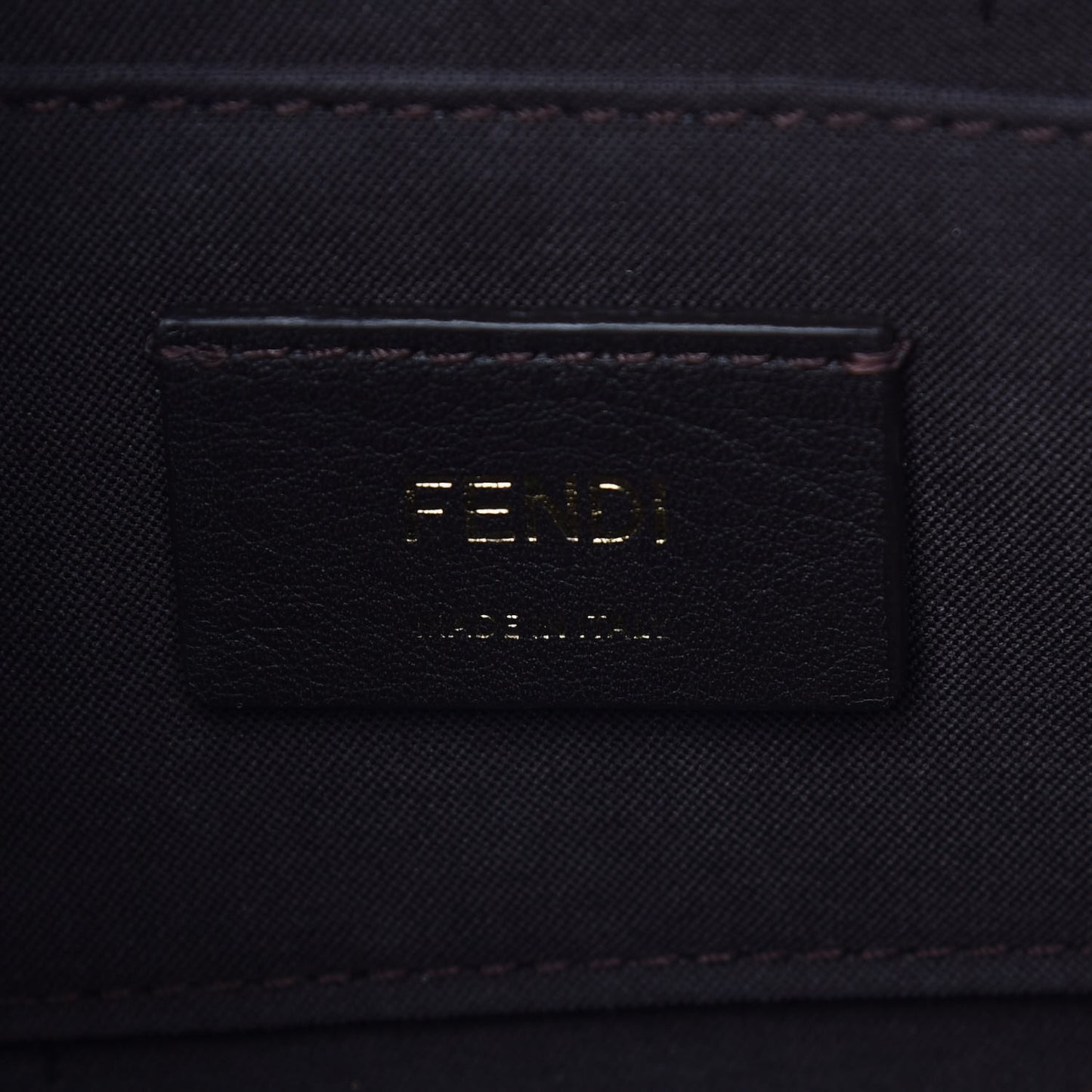 Glazed Fabric Vitello Century F is Fendi FF 1974 Stamp Patch Camera Case Mogano Panna Caramello