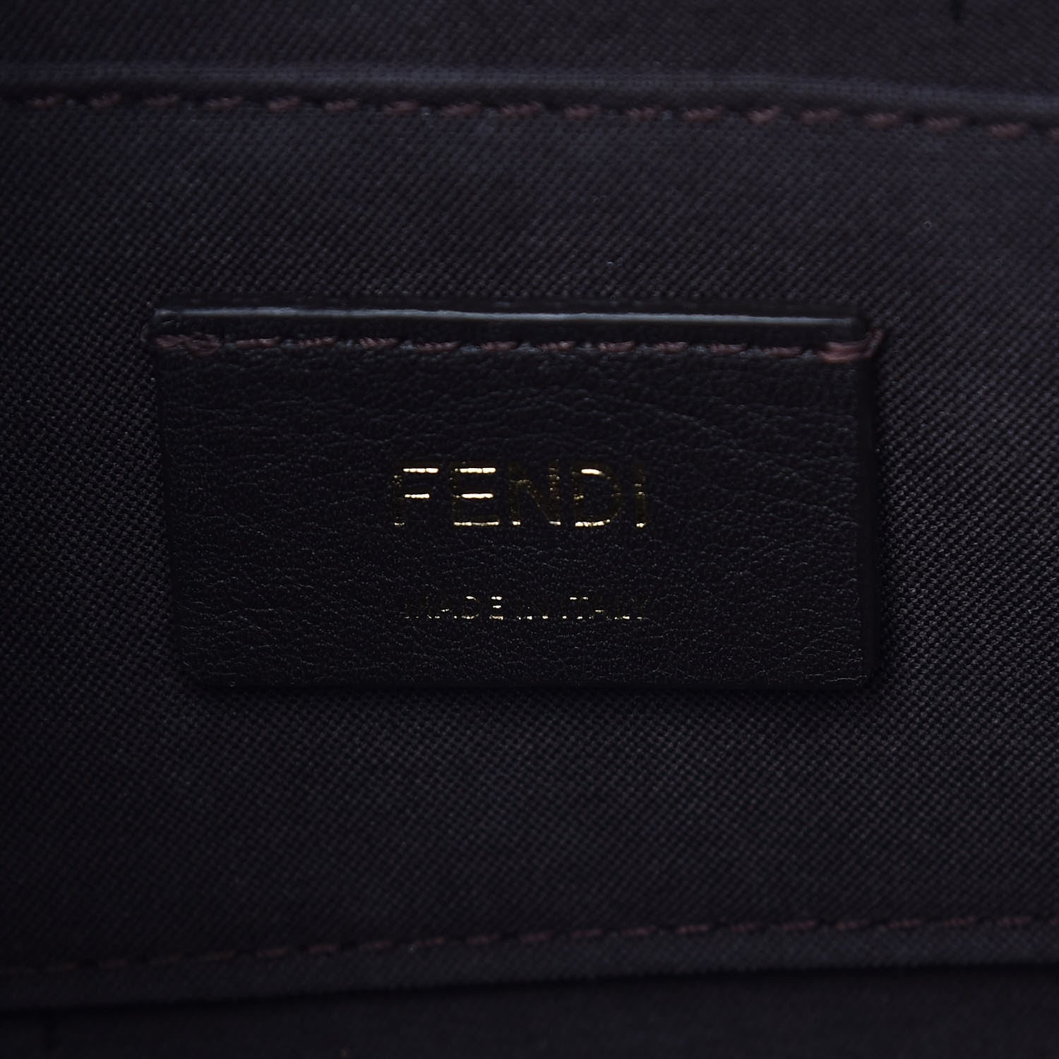 Fendi Glazed Fabric Vitello Century F is Fendi FF 1974 Stamp Patch Camera Case Mogano Panna Caramello 8 of 9