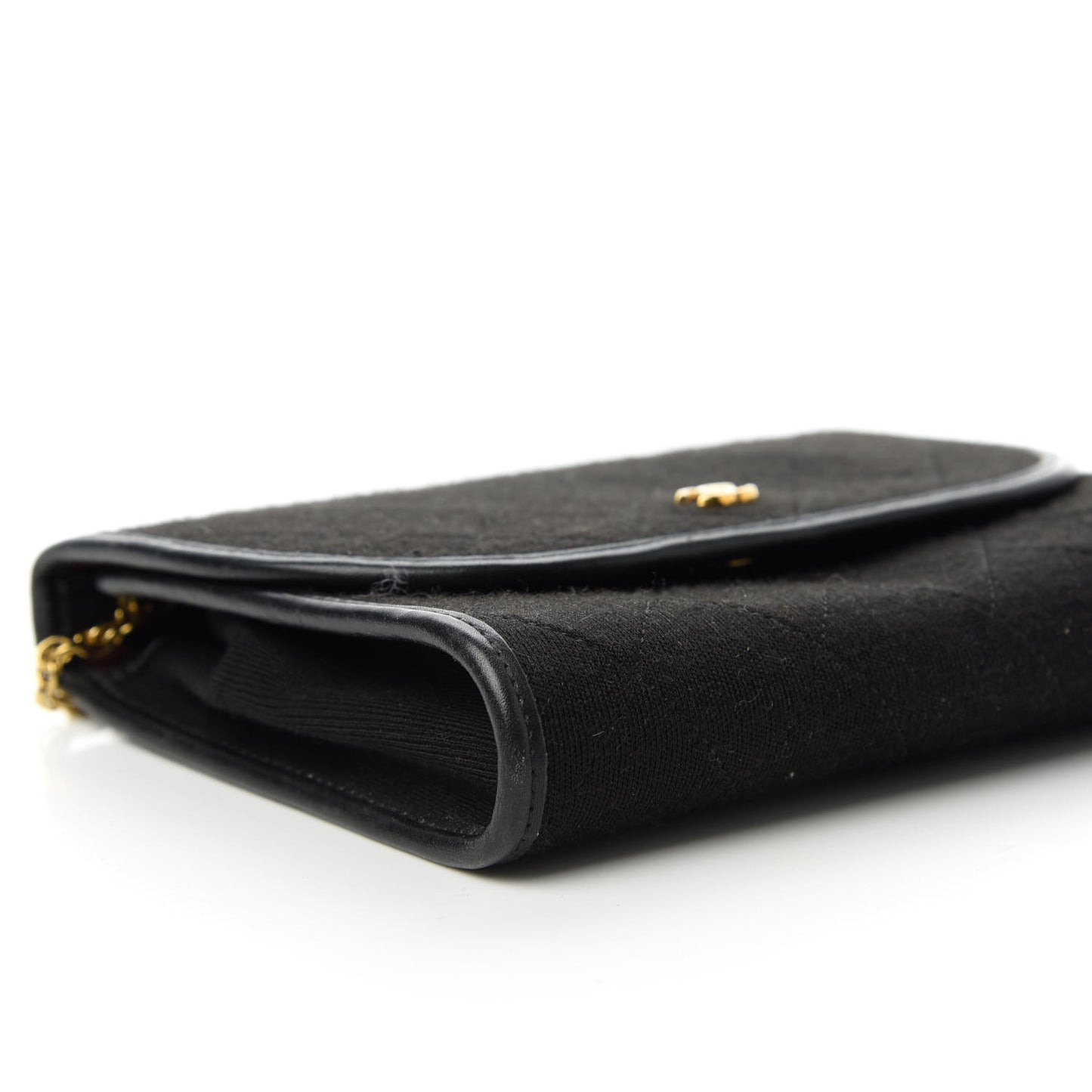 Jersey Quilted Mini Square Flap Black