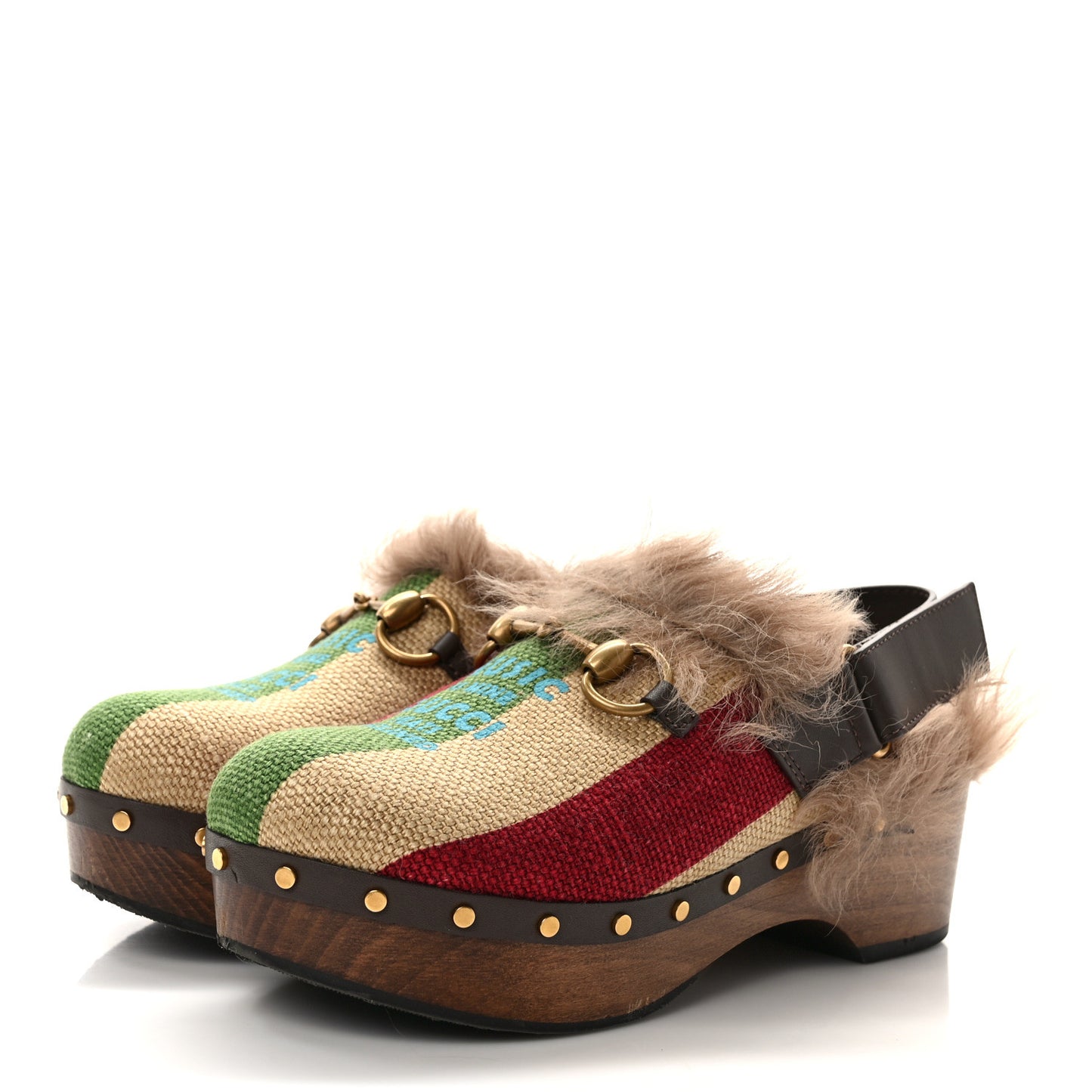 Canvas 100 Centennial Music Horsebit Amstel Slingback Clogs 36 Multicolor