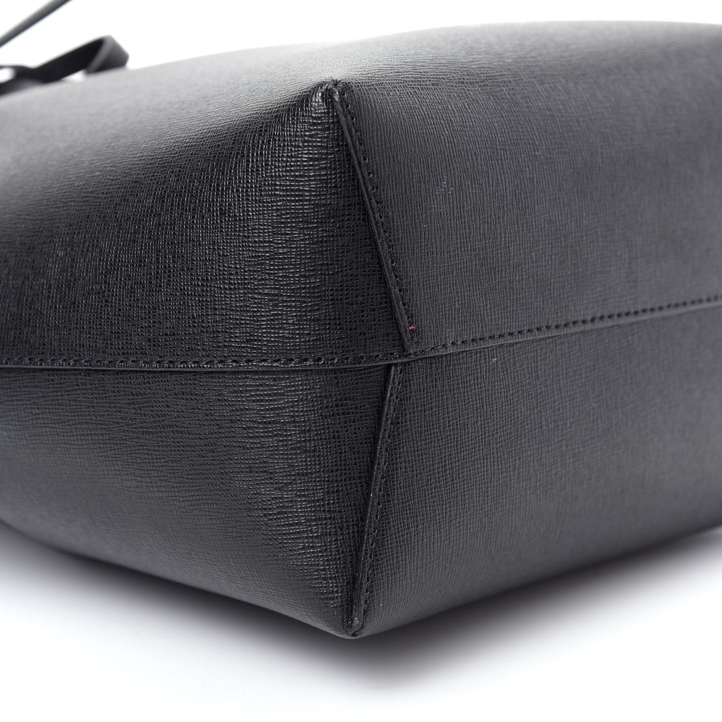 Saffiano Mini Bucket Bag Black Flamma