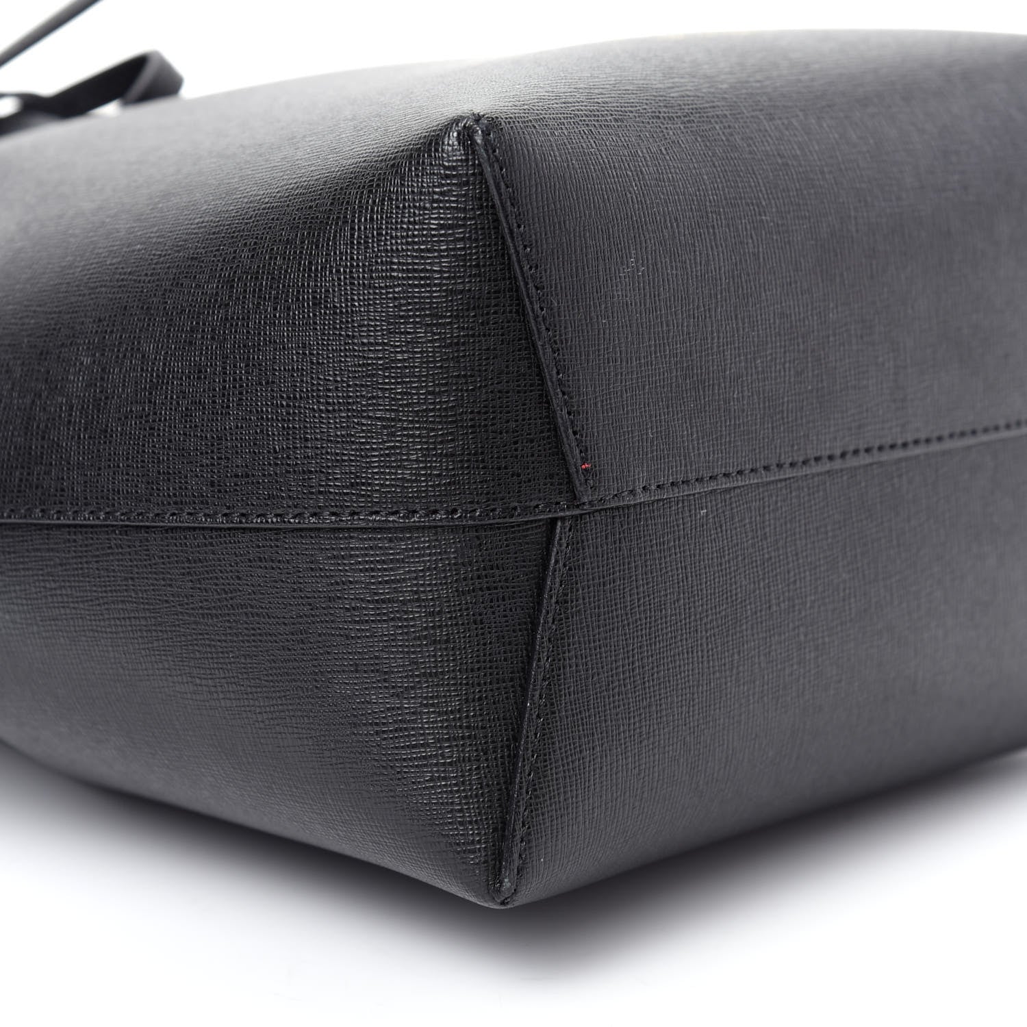 Mansur Gavriel Saffiano Mini Bucket Bag Black Flamma 6 of 10
