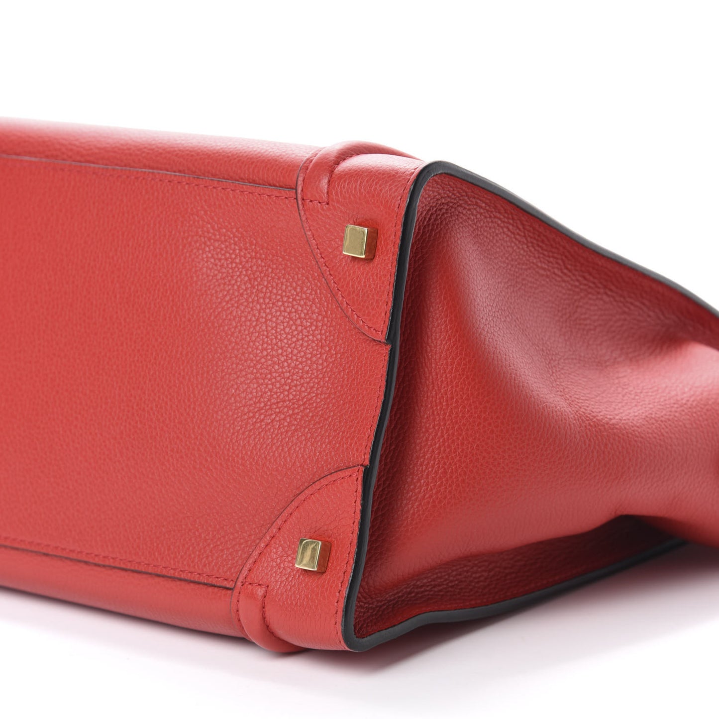Drummed Calfskin Mini Luggage Coquelicot