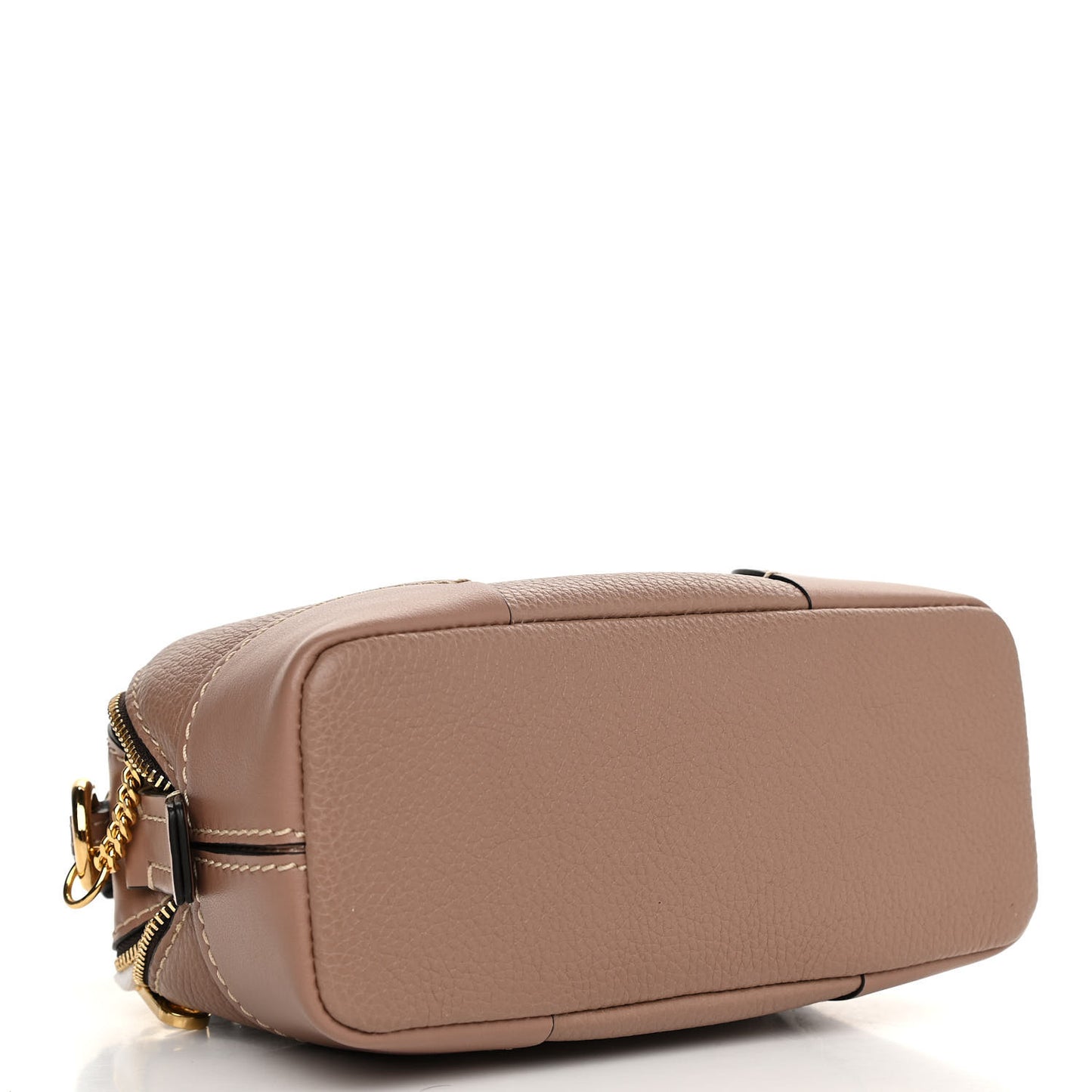 Calfskin Mini Daria Chain Bag Cement Brown