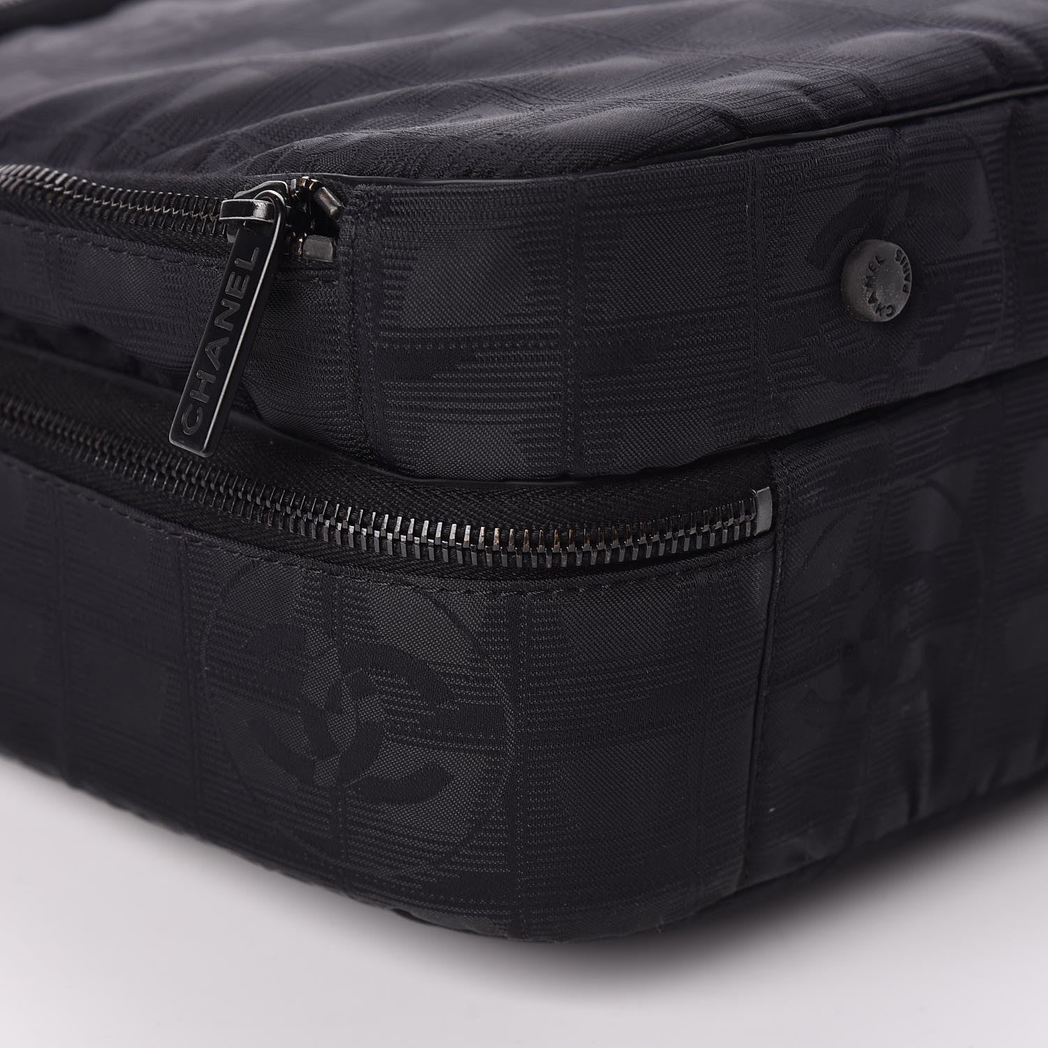 Chanel Nylon Travel Laptop Briefcase Black 5 of 13